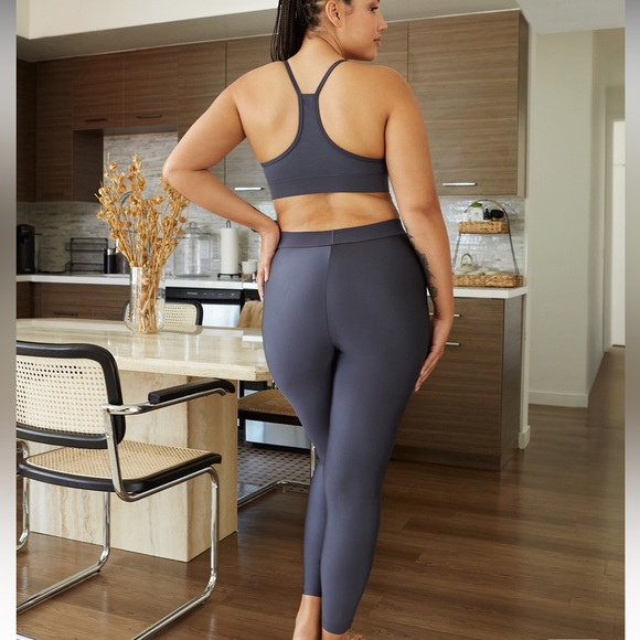 Savage X Fenty Black Ink Forever Savage Legging & Matching Bralettes 3 Piece Set - Picture 3 of 16